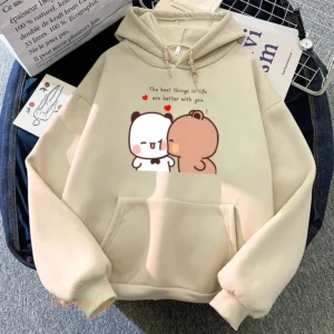 Dudu & Bubu Hoodie – “Better With You” Cozy Fleece Pullover (Unisex)