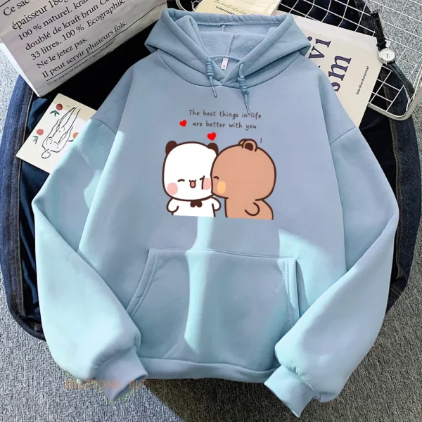Dudu & Bubu Hoodie – “Better With You” Cozy Fleece Pullover (Unisex) - Image 6